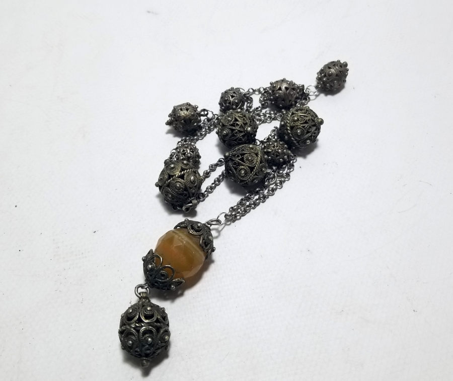 OSMANLI DÖNEMİ ÖZEL DİZAYN BÜYÜK TELKARİ İŞÇİLİKLİ GERDANLIK