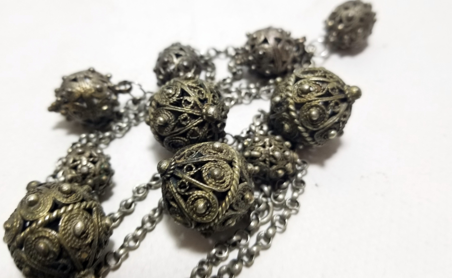 OSMANLI DÖNEMİ ÖZEL DİZAYN BÜYÜK TELKARİ İŞÇİLİKLİ GERDANLIK