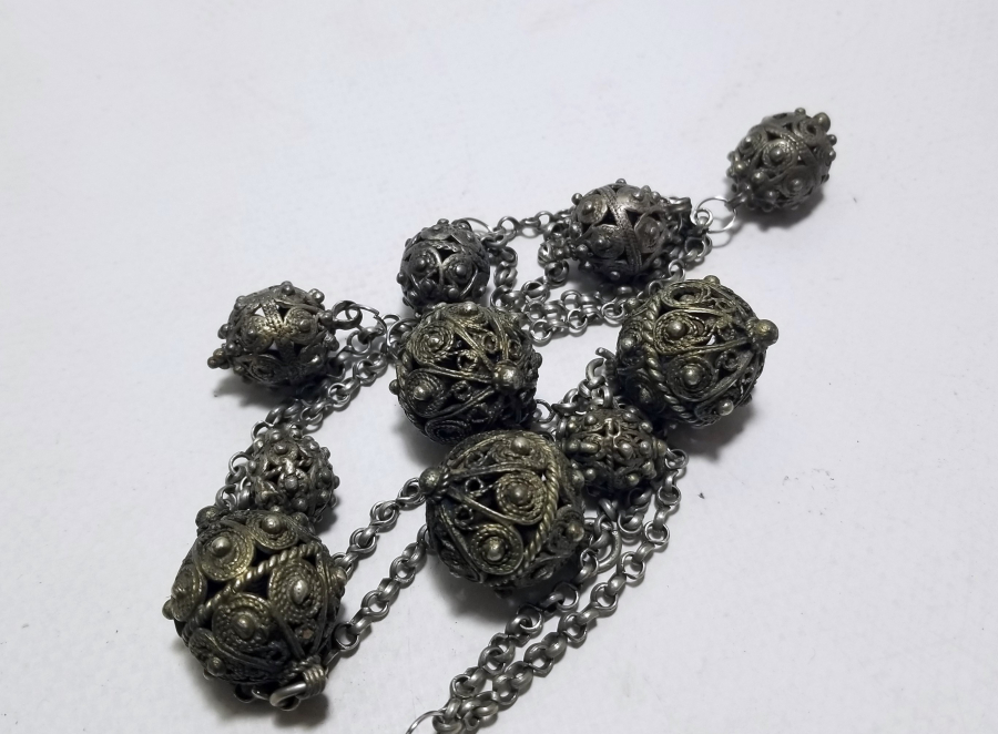 OSMANLI DÖNEMİ ÖZEL DİZAYN BÜYÜK TELKARİ İŞÇİLİKLİ GERDANLIK