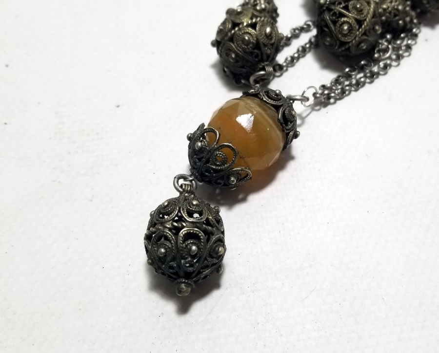 OSMANLI DÖNEMİ ÖZEL DİZAYN BÜYÜK TELKARİ İŞÇİLİKLİ GERDANLIK