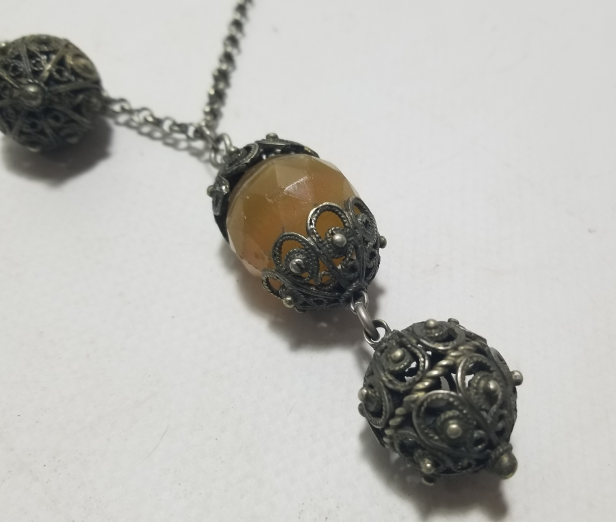 OSMANLI DÖNEMİ ÖZEL DİZAYN BÜYÜK TELKARİ İŞÇİLİKLİ GERDANLIK