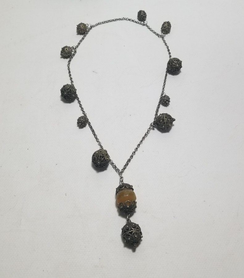 OSMANLI DÖNEMİ ÖZEL DİZAYN BÜYÜK TELKARİ İŞÇİLİKLİ GERDANLIK