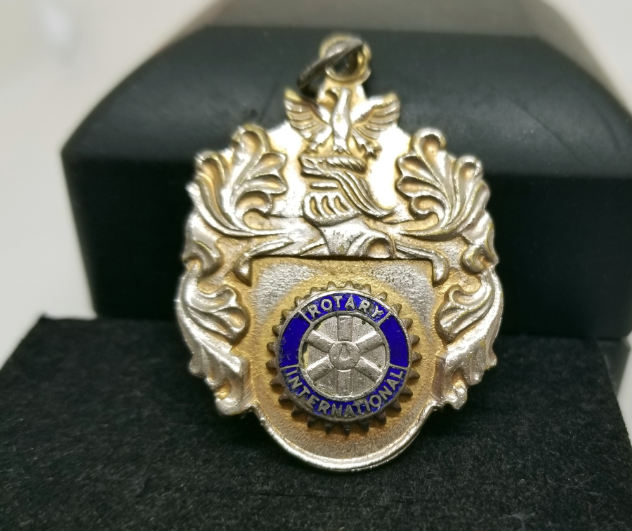 ÜZERİ MİNE İŞÇİLİKLİ GÜMÜŞ KAPLAMA ANTİKA MASONİK ROZET