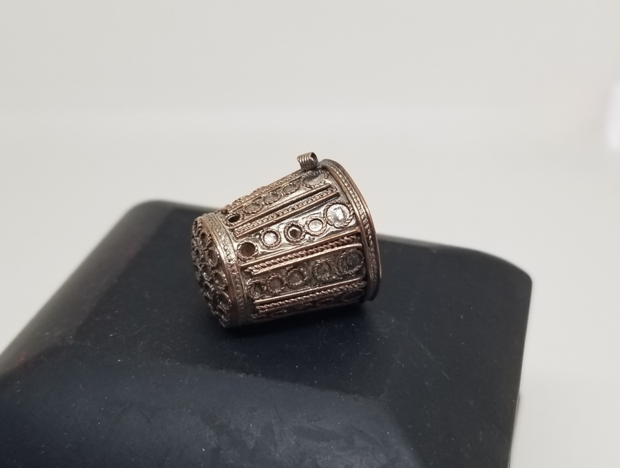 GÜHERZE İŞÇİLİKLİ OSMANLI DÖNEMİ GÜMÜŞ TERZİ YÜKSÜĞÜ