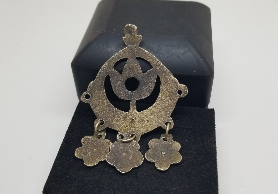 ÜZERİ LALE FİGÜRLÜ OSMANLI DÖNEMİ SAVATLI KOLYE