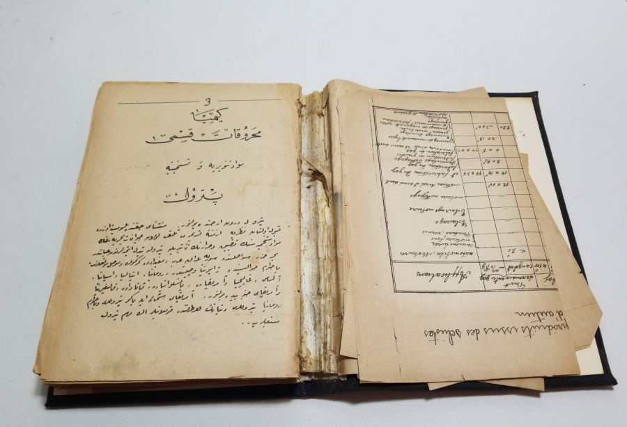 1928 YILI KİMYA DERSLERİ KONULU OSMANLICA KİTAP