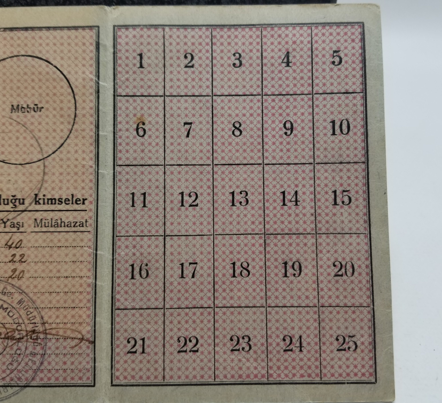 2. DÜNYA SAVAŞI DÖNEMİ NADİR EKMEK KARNESİ