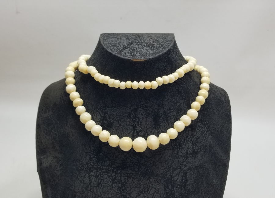 BÜYÜK BOY OSMANLI DÖNEMİ FİLDİŞİ GERDANLIK