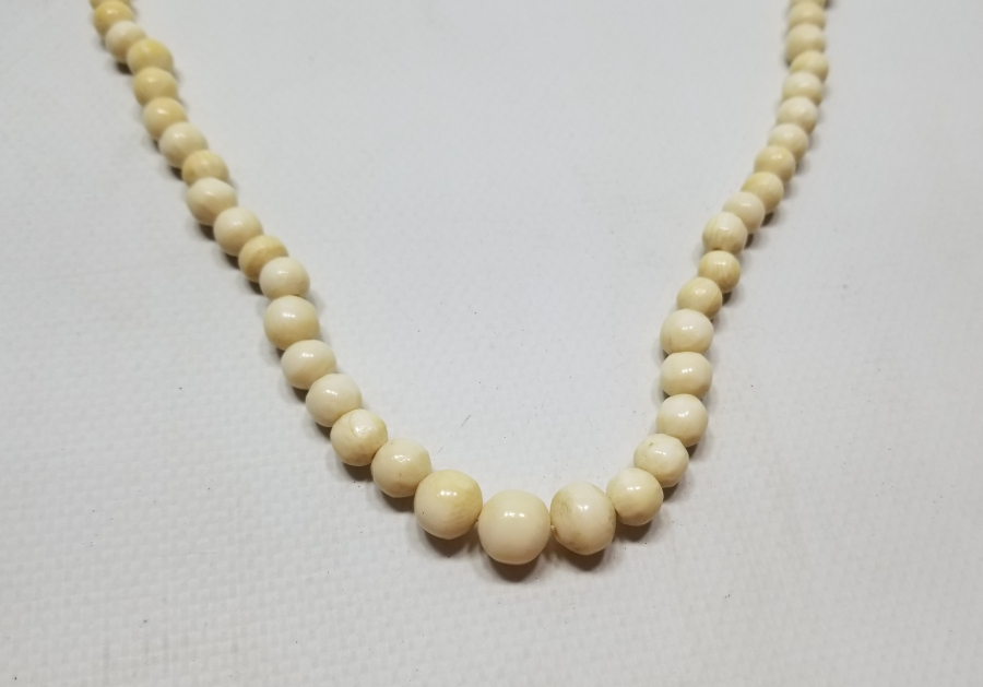 BÜYÜK BOY OSMANLI DÖNEMİ FİLDİŞİ GERDANLIK