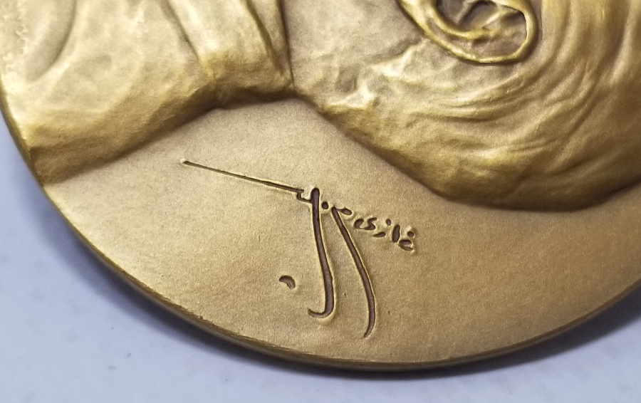 OSMANLICA GAZİ MUSTAFA KEMAL İMZALI BÜYÜK BOY ATATÜRK MADALYON