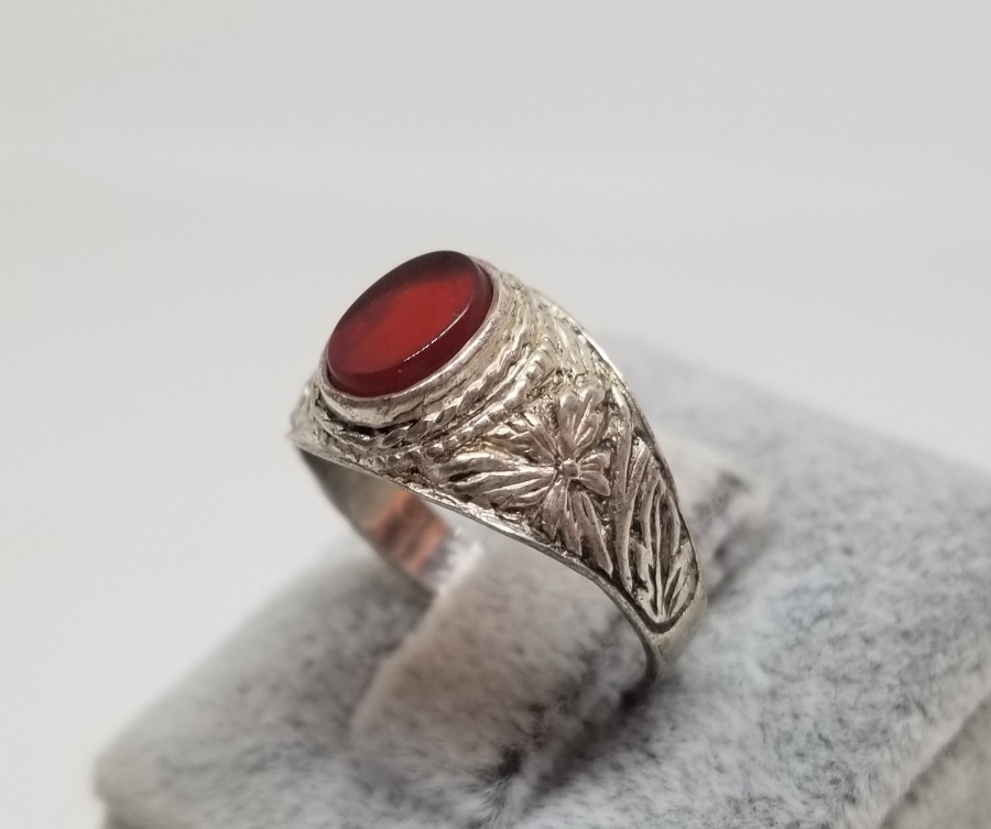 KABARTMA İŞÇİLİKLİ VE HAC HATIRASI GÜMÜŞ YÜZÜK