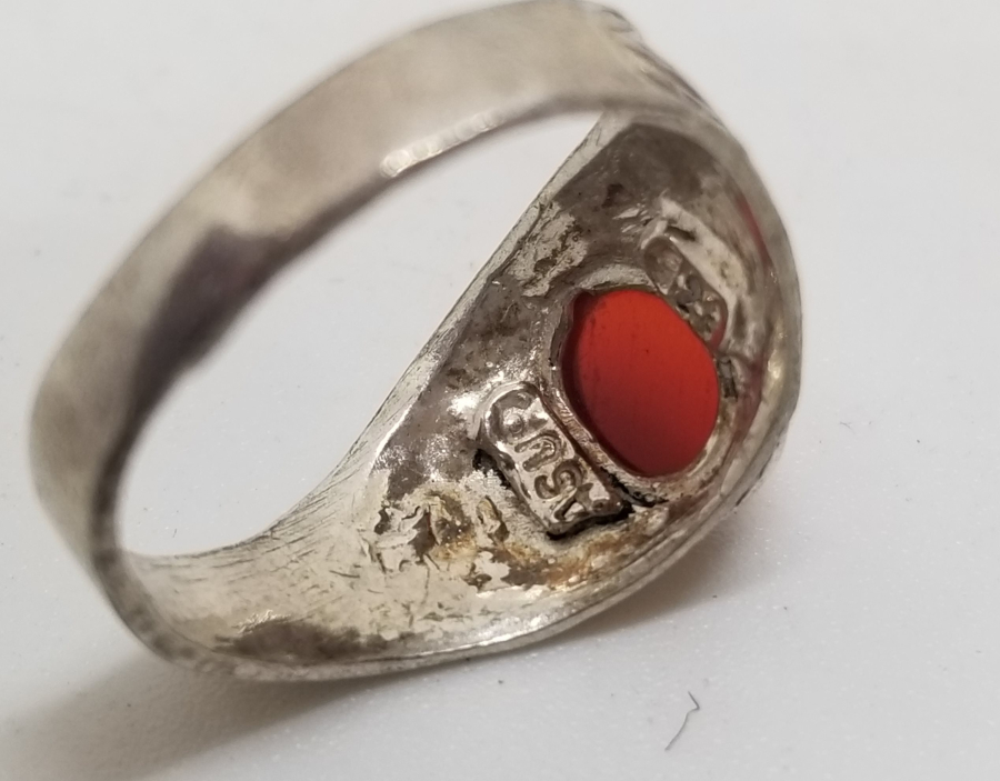 KABARTMA İŞÇİLİKLİ VE HAC HATIRASI GÜMÜŞ YÜZÜK