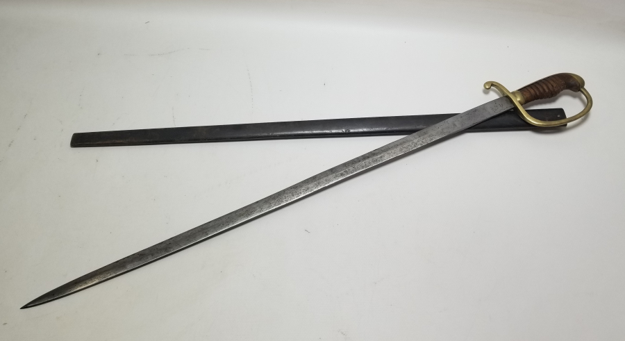 OSMANLI DÖNEMİ ALLAH BİZİMLE YAZILI NADİR BOYDA TOPÇU KILICI - TOPÇU SUBAYI'NIN SON SAVUNMA KILICI