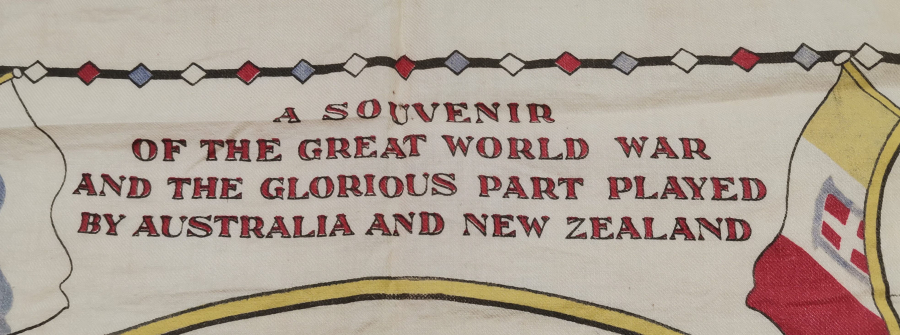 1. DÜNYA SAVAŞI DÖNEMİ ÇOK NADİR AVUSTRALYA VE YENİ ZELANDA HATIRA İPEK MENDİL