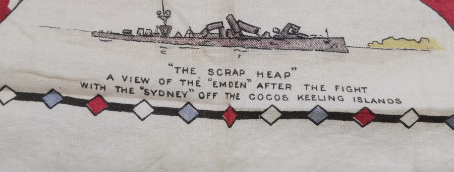 1. DÜNYA SAVAŞI DÖNEMİ ÇOK NADİR AVUSTRALYA VE YENİ ZELANDA HATIRA İPEK MENDİL