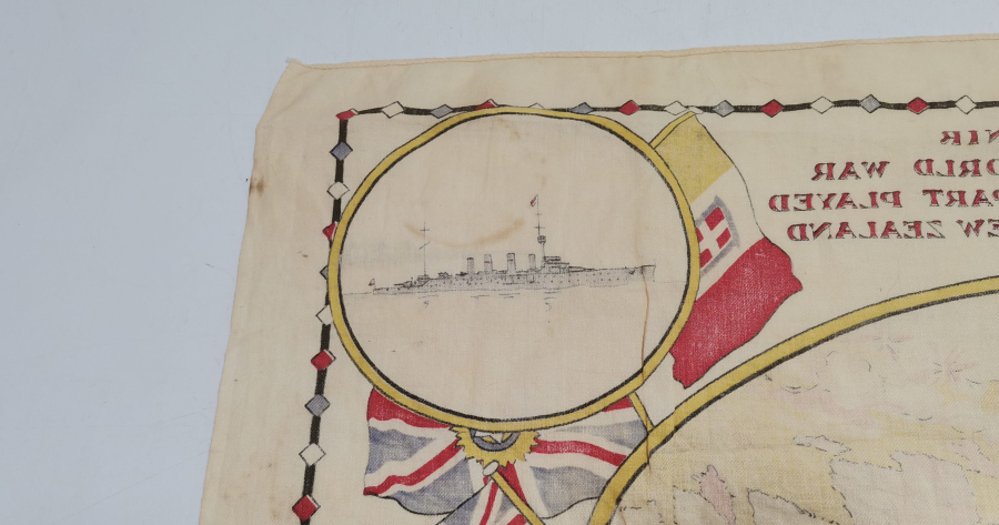 1. DÜNYA SAVAŞI DÖNEMİ ÇOK NADİR AVUSTRALYA VE YENİ ZELANDA HATIRA İPEK MENDİL