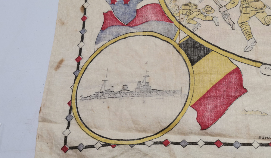 1. DÜNYA SAVAŞI DÖNEMİ ÇOK NADİR AVUSTRALYA VE YENİ ZELANDA HATIRA İPEK MENDİL