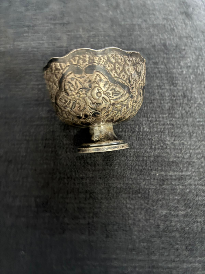 KABARTMA İŞÇİLİKLİ OSMANLI DÖNEMİ GÜMÜŞ FİNCAN ZARFI