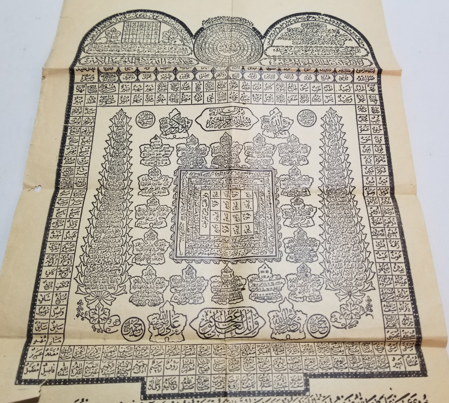 OSMANLI DÖNEMİ TAŞ BASKI HİLYE-İ ŞERİF PANO