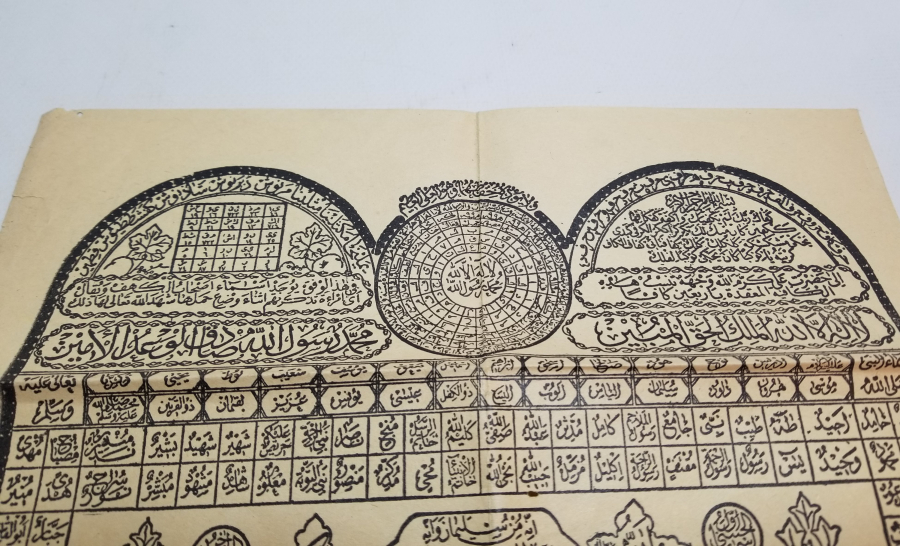 OSMANLI DÖNEMİ TAŞ BASKI HİLYE-İ ŞERİF PANO