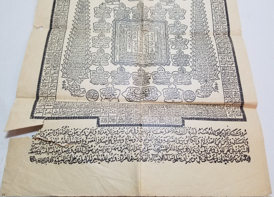 OSMANLI DÖNEMİ TAŞ BASKI HİLYE-İ ŞERİF PANO