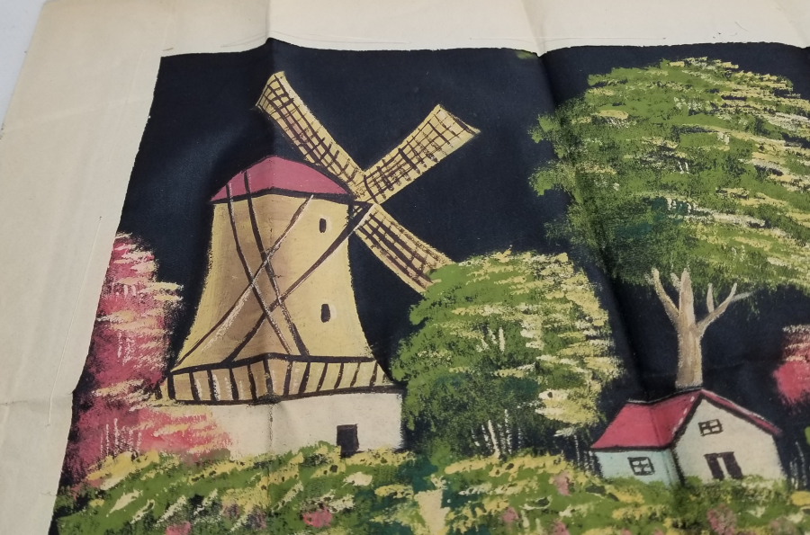 KUMAŞ ÜZERİ EL BOYAMA ANTİKA PANO