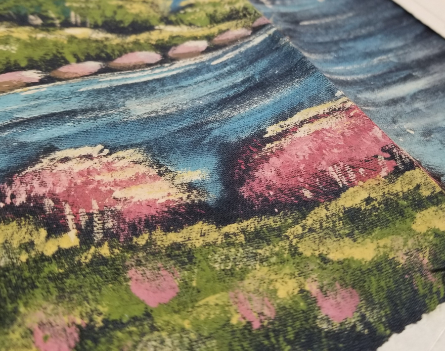 KUMAŞ ÜZERİ EL BOYAMA ANTİKA PANO