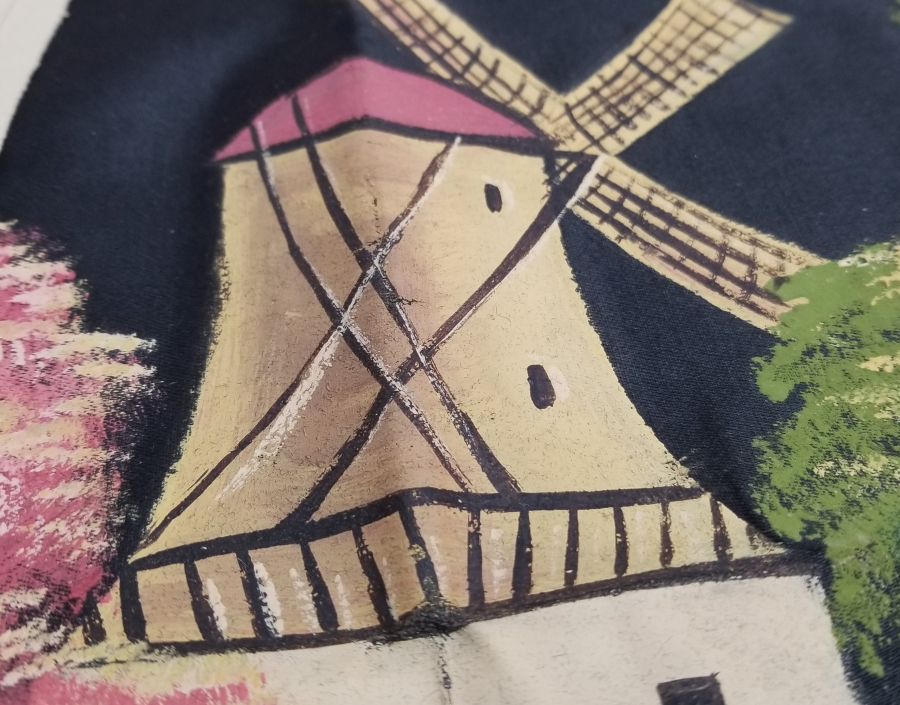 KUMAŞ ÜZERİ EL BOYAMA ANTİKA PANO