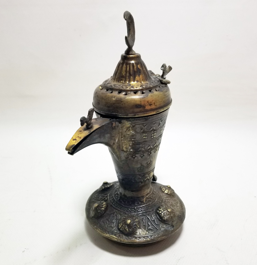 ALTI DAMGALI BRONZ DÖKÜM KAHVEDAN - MIRRA