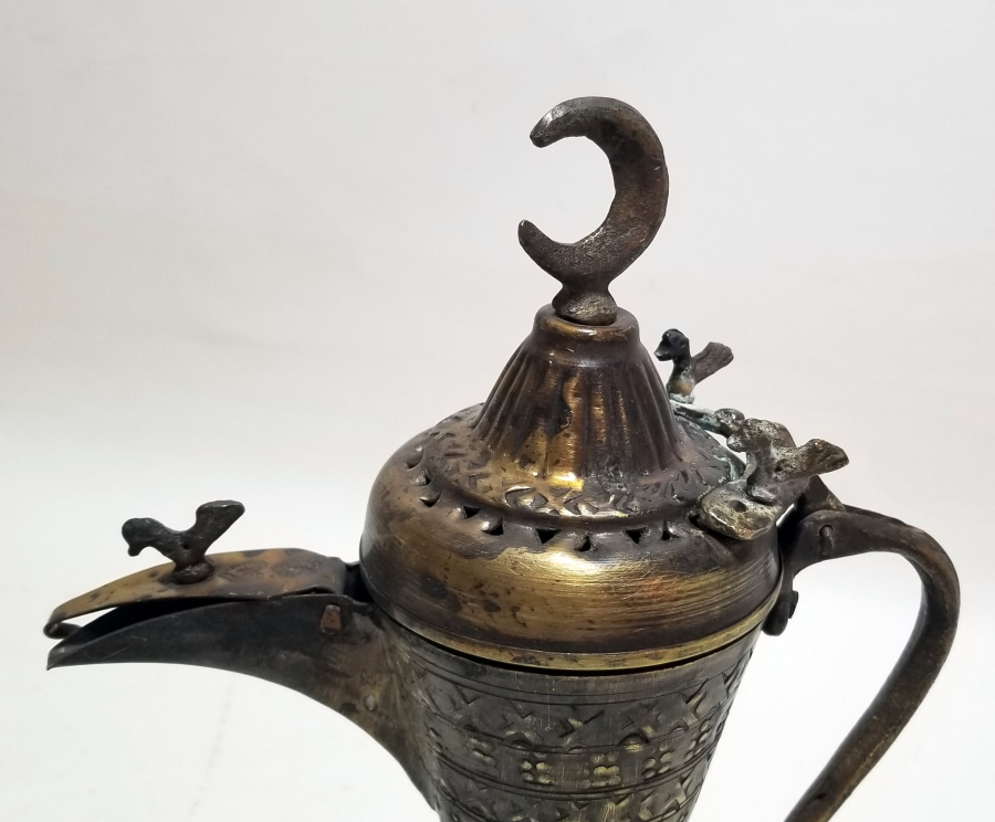 ALTI DAMGALI BRONZ DÖKÜM KAHVEDAN - MIRRA