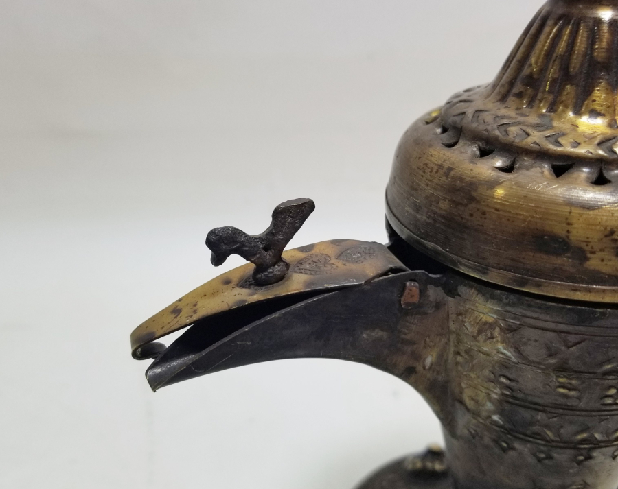 ALTI DAMGALI BRONZ DÖKÜM KAHVEDAN - MIRRA