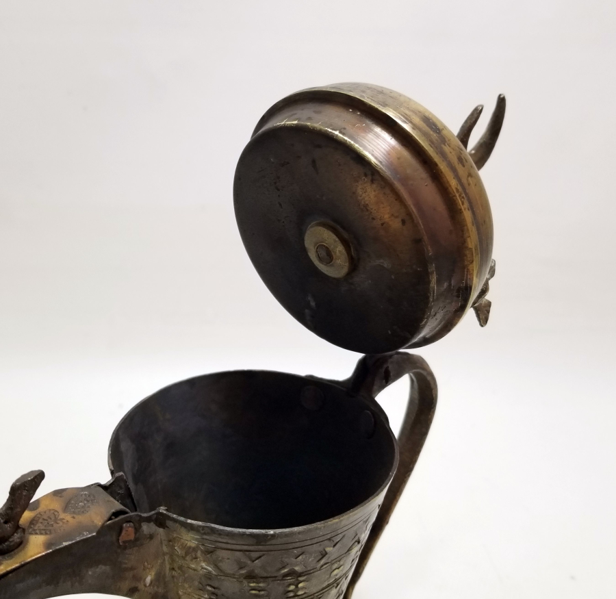 ALTI DAMGALI BRONZ DÖKÜM KAHVEDAN - MIRRA