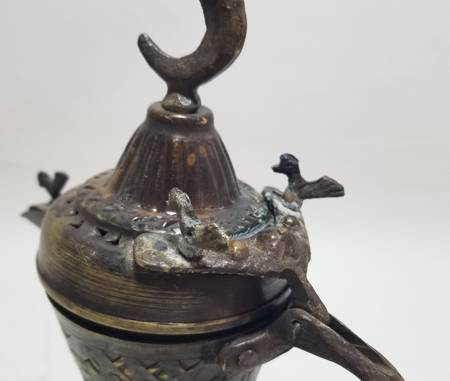 ALTI DAMGALI BRONZ DÖKÜM KAHVEDAN - MIRRA