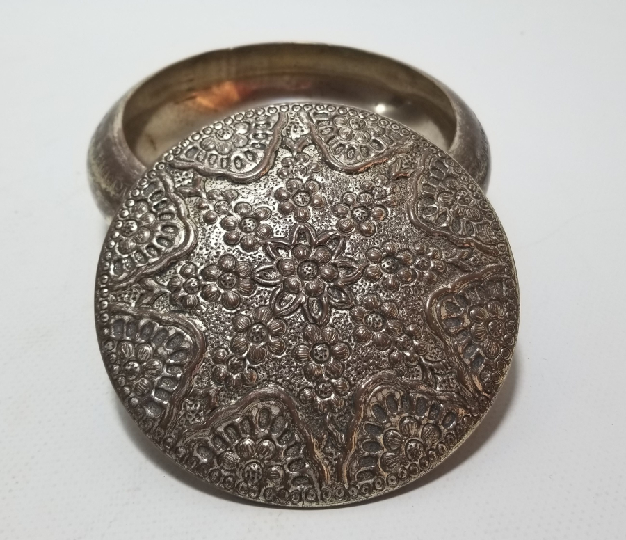 GÜMÜŞ KAPLAMA ANTİKA KAPAKLI KUTU