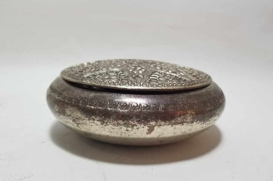 GÜMÜŞ KAPLAMA ANTİKA KAPAKLI KUTU