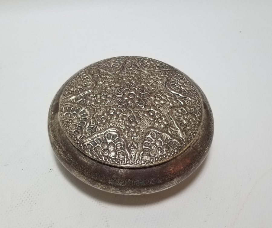 GÜMÜŞ KAPLAMA ANTİKA KAPAKLI KUTU