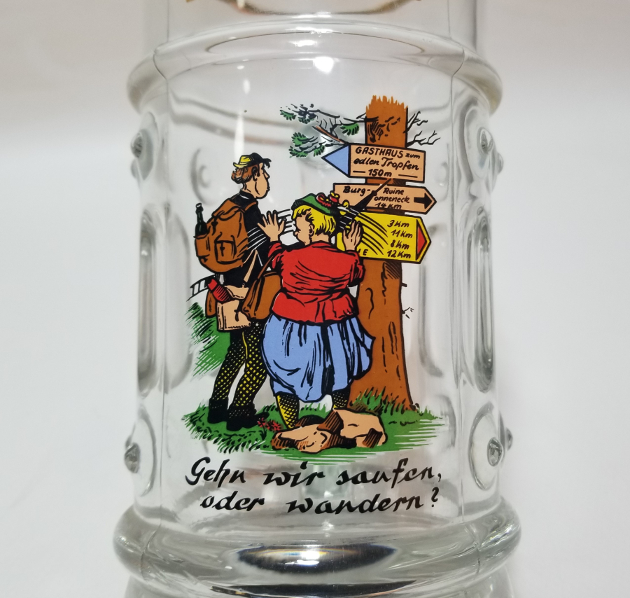 1983 TARİHLİ HATIRA BÜYÜK BOY CAM TANKART - BİRA BARDAĞI