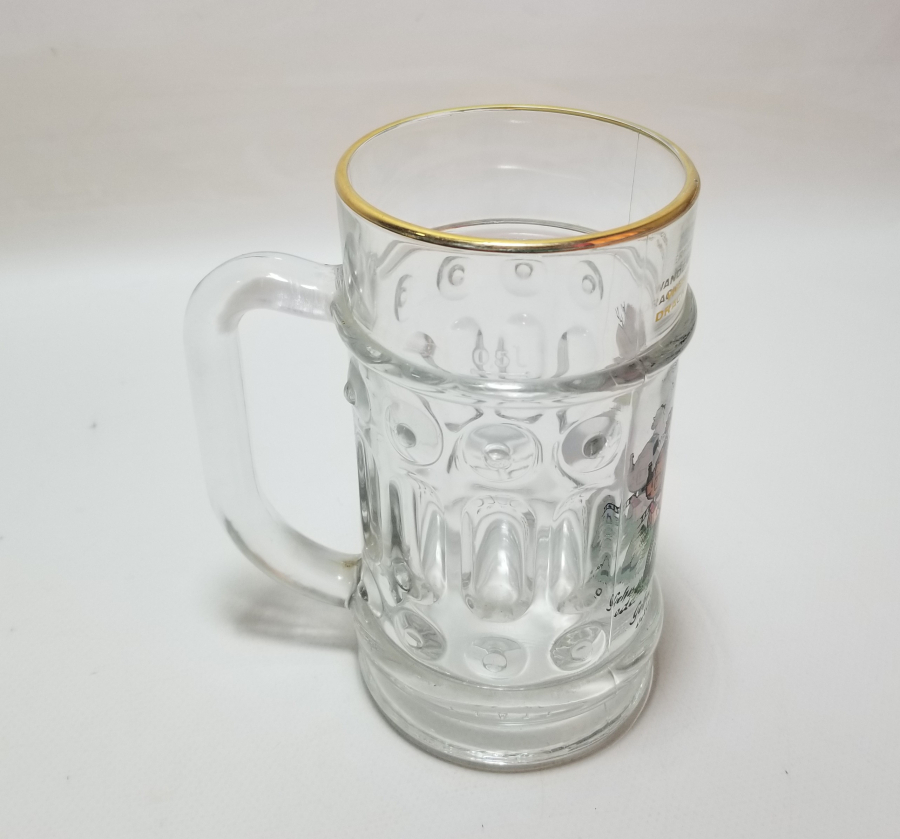 1983 TARİHLİ HATIRA BÜYÜK BOY CAM TANKART - BİRA BARDAĞI