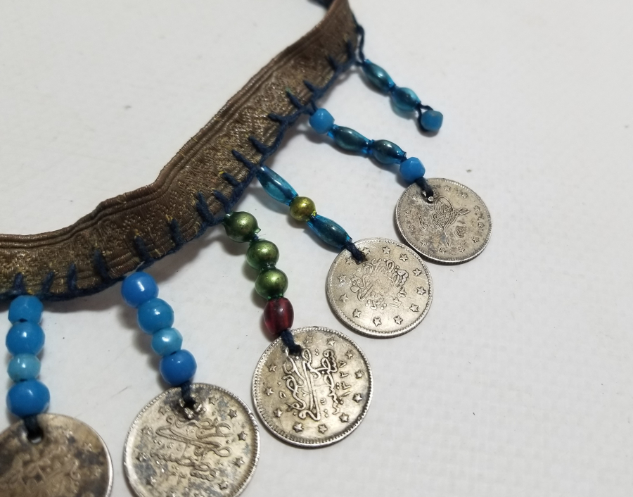 MEHMET REŞAT VE ABDÜLHAMİD HAN DÖNEMİ GÜMÜŞ 2 KURUŞLARDAN YAPILMIŞ OSMANLI GELİN ALINLIĞI