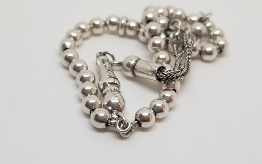 SALLAMASI AY YILDIZLI GÜMÜŞ TESPİH