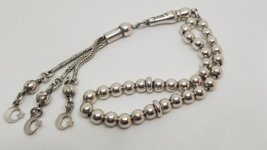 SALLAMASI AY YILDIZLI GÜMÜŞ TESPİH