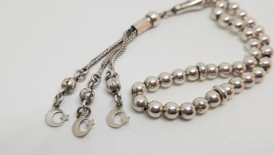 SALLAMASI AY YILDIZLI GÜMÜŞ TESPİH