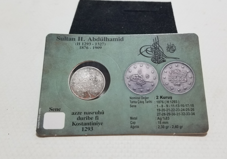 SULTAN ABDÜLHAMİD DÖNEMİ GÜMÜŞ 2 KURUŞ MECİDİYE