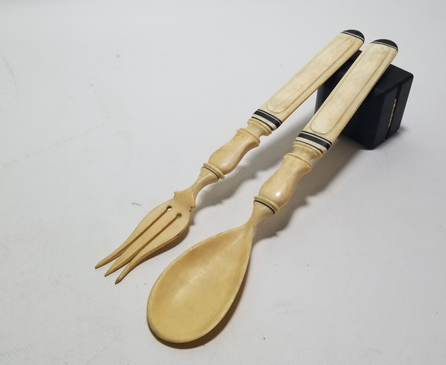 OSMANLI DÖNEMİ FİLDİŞİ SERVİS ÇATAL - KAŞIĞI