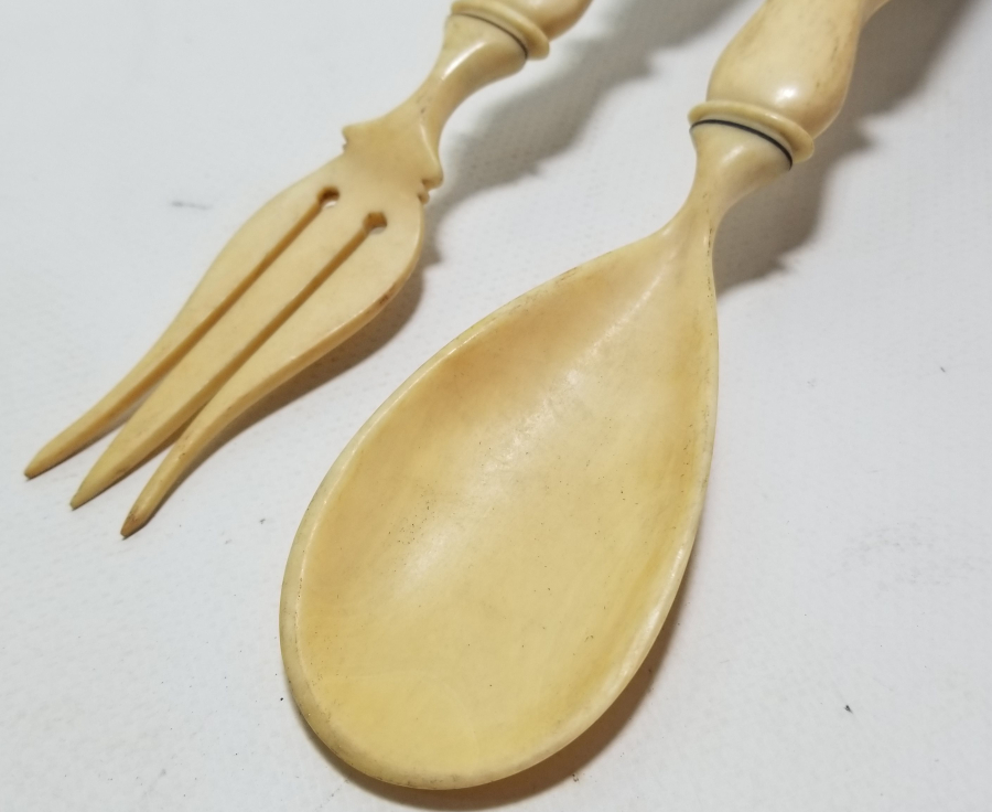 OSMANLI DÖNEMİ FİLDİŞİ SERVİS ÇATAL - KAŞIĞI