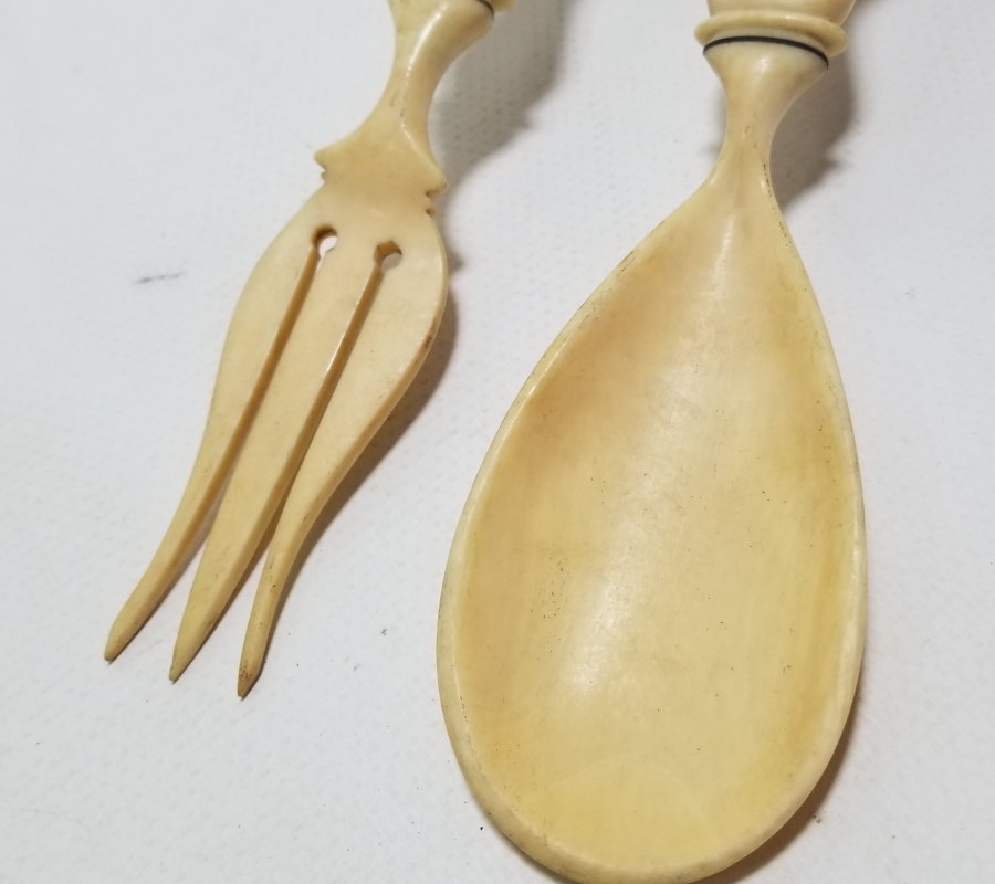 OSMANLI DÖNEMİ FİLDİŞİ SERVİS ÇATAL - KAŞIĞI