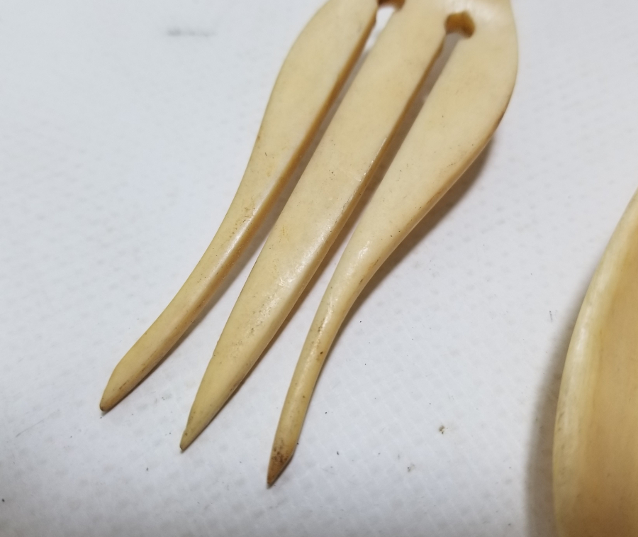 OSMANLI DÖNEMİ FİLDİŞİ SERVİS ÇATAL - KAŞIĞI