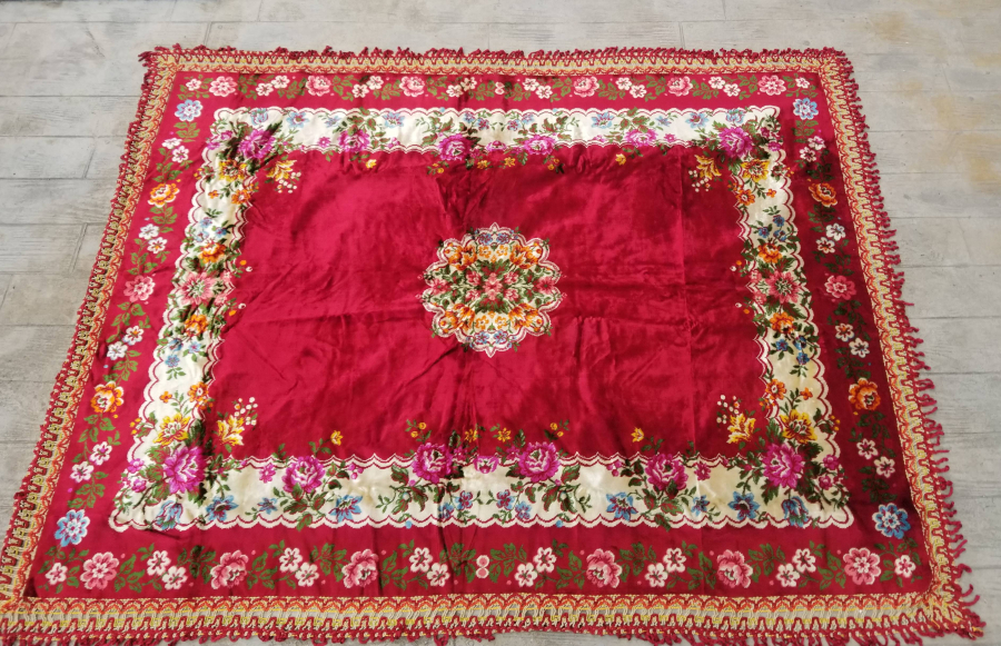 BÜYÜK BOY ANTİKA FLOŞ İPEK DUVAR HALISI