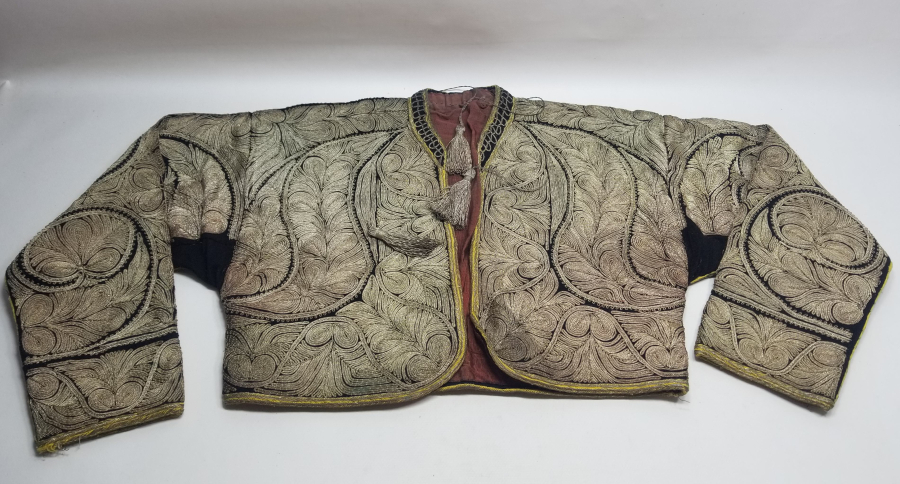 OSMANLI DÖNEMİ GÜMÜŞ SIRMA İŞÇİLİKLİ SARAY İŞİ GELİN CEPKENİ