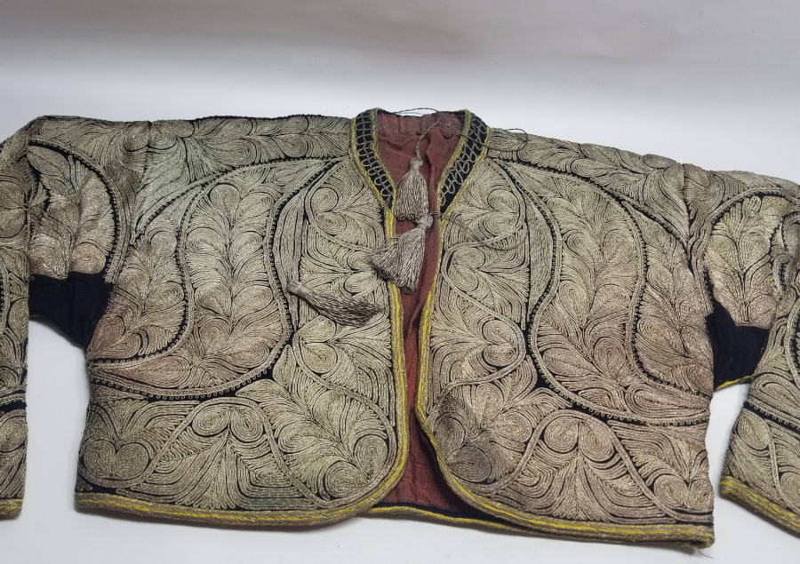 OSMANLI DÖNEMİ GÜMÜŞ SIRMA İŞÇİLİKLİ SARAY İŞİ GELİN CEPKENİ